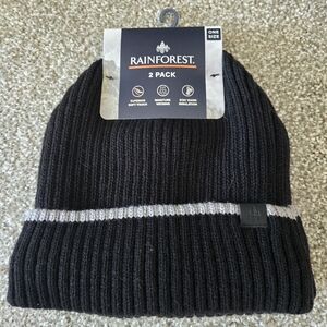 Rainforest 2 PACK BEANIES One Size Moisture Wicking Insulated NWT